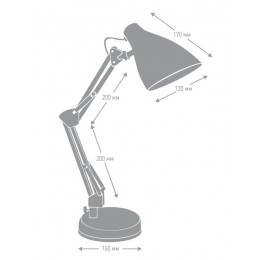 Светильник KD-331 C26 настол. 230В 40Вт E27 тауп Camelion 13873
