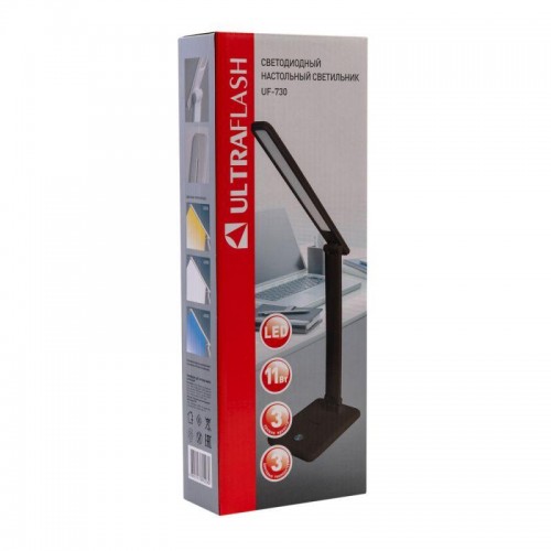 Светильник настольный UF-730 С10 LED 11Вт 3 ур. ярк. корич. Ultraflash 14178
