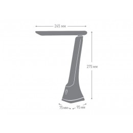 Светильник настольный UF-733 С02 LED 8Вт 3 ур. ярк. черн. Ultraflash 14184