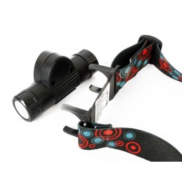 Фонарь аккумуляторный налобный E1340 XPE + COB LED 3Вт 2 режима аккум. 3.7В магнит диммир. черн. (бокс) Ultraflash 14268