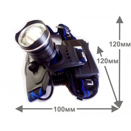 Фонарь аккумуляторный налобный LED5337 3.7В 1LED 5Вт фокус 2 ак. 3 режима USB бокс черн. Ultraflash 15016