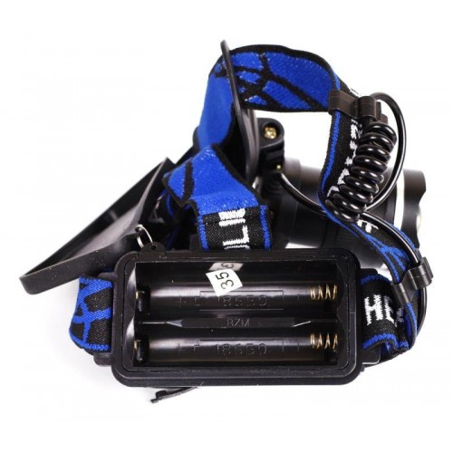 Фонарь аккумуляторный налобный LED5337 3.7В 1LED 5Вт фокус 2 ак. 3 режима USB бокс черн. Ultraflash 15016