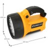 Фонарь аккумуляторный UF3712LED 19LED аккум. 4В 2А.ч 220В/12В пластик. желт. (кор.) Ultraflash 8310