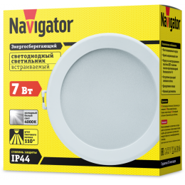 Светильник светодиодный 14 477 NDL-P3-7W-840-WH-LED 7Вт 4000К Navigator 14477