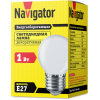 Лампа светодиодная 61 243 NLL-G45-1-230-W-E27 1Вт шар матовая E27 176-264В Navigator 61243
