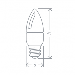 Лампа светодиодная 61 327 NLL-C37-8.5-230-2.7K-E27-FR 8.5Вт свеча матовая 2700К тепл. бел. E27 640лм 176-264В Navigator 61327