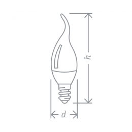 Лампа светодиодная 61 331 NLL-FC37-8.5-230-4K-E14-FR 8.5Вт свеча на ветру 4000К нейтр. бел. E14 680лм 176-264В Navigator 61331