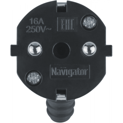 Вилка угловая 61 361 NCA-PL03-16A-E-WH с заземл. бел. Navigator 61361