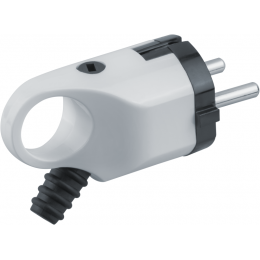 Вилка угловая 61 361 NCA-PL03-16A-E-WH с заземл. бел. Navigator 61361