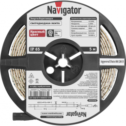 Лента светодиодная 71 406 NLS-3528R60-4.8 IP65 12B R5 4.8Вт/м (уп.5м) Navigator 71406