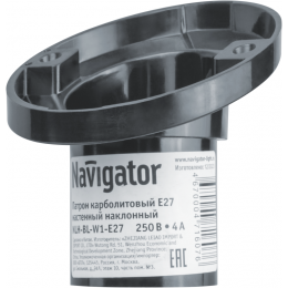 Патрон электрич. 71 607 NLH-BL-W1-E27 карболит. настенный наклонный Navigator 71607