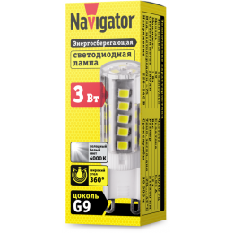 Лампа светодиодная 71 994 NLL-P-G9-3-230-4K 3Вт 4000К нейтр. бел. G9 280лм 220-240В Navigator 71994