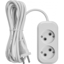 Удлинитель 2х5м без заземл. 10А IP20 90505 OPE-S-02-500-X-2х1 ОНЛАЙТ 90505