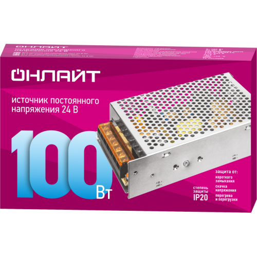 Драйвер для светодиодной ленты 90 641 OD-P100-IP20-24V ОНЛАЙТ 90641