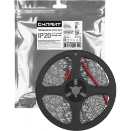Лента светодиодная 90 654 OLS-2835CW60-4.8-IP20-24V (уп.5м) ОНЛАЙТ 90654