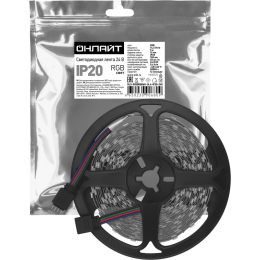 Лента светодиодная 90 680 OLS-5050RGB60-14.4-IP20-24V (уп.5м) ОНЛАЙТ 90680