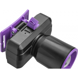 Фонарь аккумуляторный налобный 90 864 OPT-H06-ACCU 1LED 5Вт 3 реж. Li-Ion 1.2А.ч ОНЛАЙТ 90864