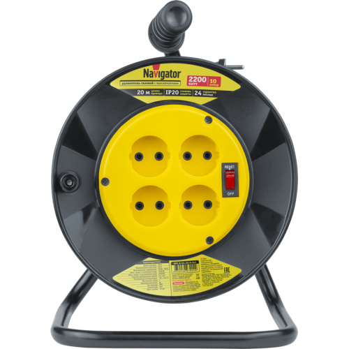 Удлинитель на катушке 4х20м без заземл. 93 902 NPE-R-04-20-X-2х1 NAVIGATOR 93902