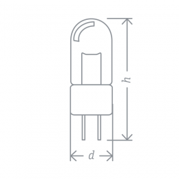 Лампа галогенная 94 209 JC 10Вт clear G4 12В 2000h Navigator 94209