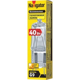 Лампа галогенная 94 215 JCD9 40Вт капсульная G9 3000К 230В clear 2000h Navigator 94215