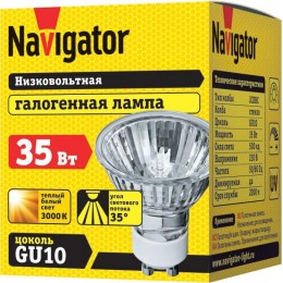 Лампа галогенная 94 225 JCDRC 35Вт GU10 230В 2000h Navigator 94225