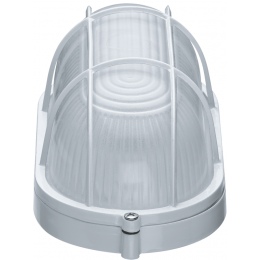 Светильник ЛОН 94 801 NBL-O2-60-E27/WH 1х60Вт E27 IP54 (аналог НПБ 1402 бел. овал с решеткой 60Вт) Navigator 94801