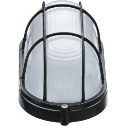 Светильник ЛОН 94 808 NBL-O2-60-E27/BL 1х60Вт E27 IP54 (аналог НПБ 1402 черн. овал с решеткой 60Вт) Navigator 94808