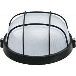 Светильник ЛОН 94 812 NBL-R2-60-E27/BL 1х60Вт E27 IP54 (аналог НПБ 1302 черн. круг с решеткой 60Вт) Navigator 94812