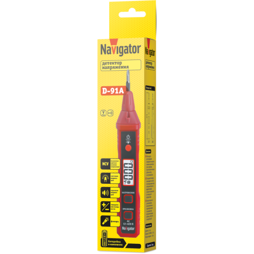 Детектор 95 791 NMT-D-91A (вольтметр. дисплей. фонарик) Navigator 95791