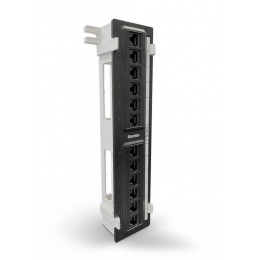 Патч-панель настенная кат.5E 12 портов RJ45 (8P8C) PPW-12-8P8C-C5e с подставкой Hyperline 15379
