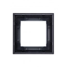 Рамка Levit 1п серебр./дым. черн. ABB 2CHH015010A6070