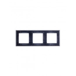 Рамка Levit 3п антрацит/дым. черн. ABB 2CHH015030A6063