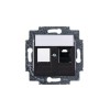 Розетка компьютерная Levit RJ45 кат.5E с заглушкой антрацит ABB 2CHH295117A6063