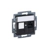 Розетка компьютерная Levit RJ45 кат.5E с заглушкой антрацит ABB 2CHH295117A6063