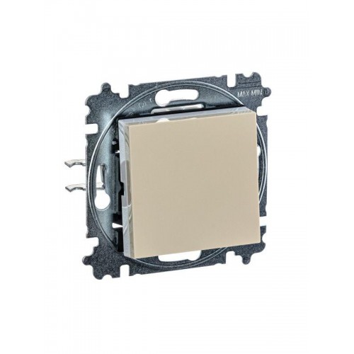 Выключатель 1-кл. СП Levit IP20 сл. кость/бел. ABB 2CHH590145A6017