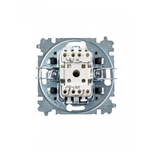 Выключатель 1-кл. СП Levit IP20 сл. кость/бел. ABB 2CHH590145A6017