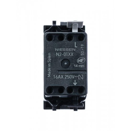 Выключатель 1-кл. 1п 1мод. СП Zenit 16А IP20 с клавишей антрацит ABB 2CLA210100N1801