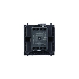 Выключатель 1-кл. 1п 2мод. СП Zenit 16А IP20 с клавишей антрацит ABB 2CLA220100N1801