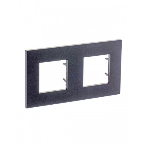 Рамка 2-м 4мод. Zenit антрацит ABB 2CLA227200N1801