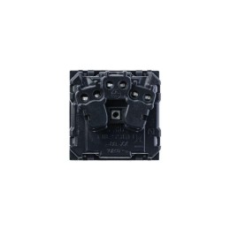 Розетка 1-м СП 2мод. Zenit 16А IP21 250В с заземл. Schuko защ. шторки механизм антрацит ABB 2CLA228800N1801
