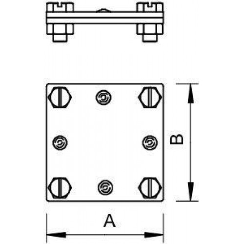 Соединитель крест. полоса-полоса 40мм 256 A-DIN 40 FT OBO 5314666