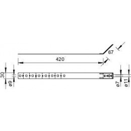 Скоба для водост. труб d60-130мм 301 V-VA OBO 5350905