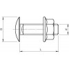 Комплект креплений M6х12 FRSB 6х12 F (болт с плоской головкой + комб. гайка) OBO 6406122