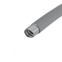 Металлорукав в SEBS изоляции гладкой d26мм dвн.26.5мм Dнар 34 сер. (уп.25м) DKC 607S032
