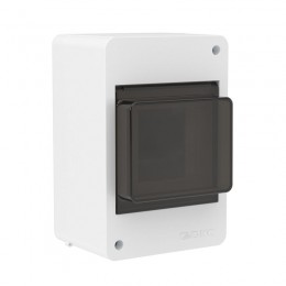 Щиток настенный 4мод. с тонированной дверцей бел. DKC F04W0WD