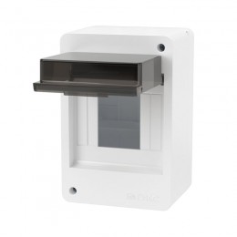 Щиток настенный 4мод. с тонированной дверцей бел. DKC F04W0WD