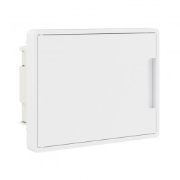 Щиток встраиваемый FRAME 8мод. с бел. дверцей с 2 шинами PEN на 6 и 8 отверст. бел. DKC F08B1WW