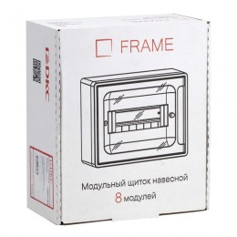 Щиток 8 мод. настенный FRAME с тонированной дверцей с 2 шинами PEN на 6 и 8 отв. бел. DKC F08W1WD
