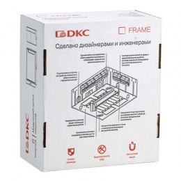 Щиток 8 мод. настенный FRAME с тонированной дверцей с 2 шинами PEN на 6 и 8 отв. бел. DKC F08W1WD