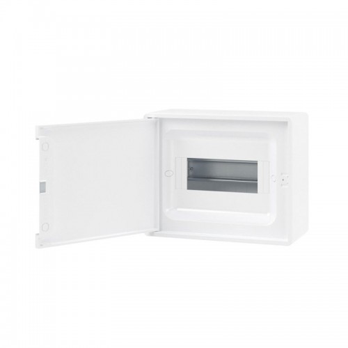 Щиток настенный FRAME 8мод. с бел. дверцей с 2 шинами PEN на 6 и 8 отверст. бел. DKC F08W1WW